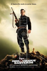 Inglourious Basterds Brad Pitt Poster Signed by 7