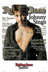 Johnny Depp Rolling Stones Cover Poster Signed by Depp