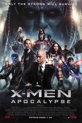 X-men APOCALYPSE Poster Signed by 9